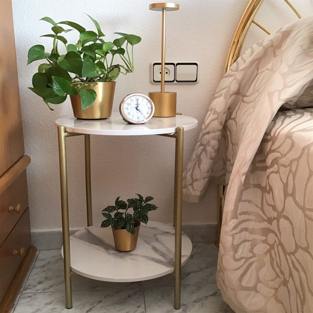 Fairmont Park Hubbard End Table White 55cm H X 40.5cm W X 40.5cm D