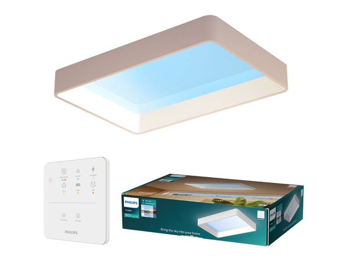 Philips Deckenlampe Skylight Kuststoff/Metall weiss 48W LED - LED - Material: Kunststoff Metall- LED Energiesparlampe