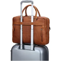 The Chesterfield Brand Chesterfield Brand Leren Laptoptas Cognac Boston (17.30"), Notebooktasche, Braun