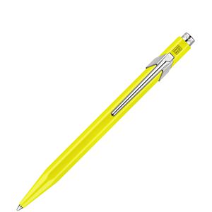 Caran Kugelschreiber d'Ache 849, Fluo Gelb, Gehäuse gelb, Aluminium, Schreibfarbe blau