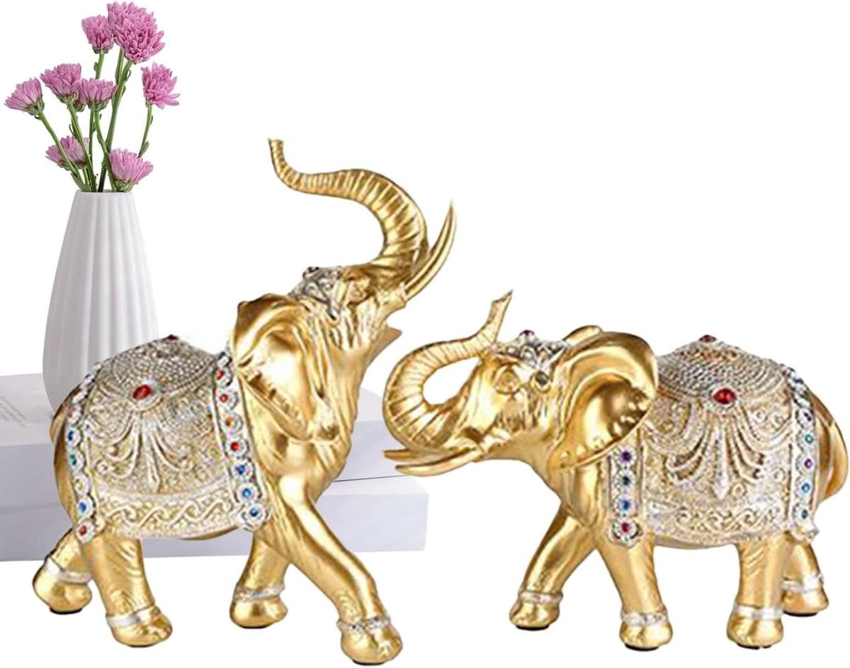 Bruin Olifant Dierenbeeldje voor Decoratie