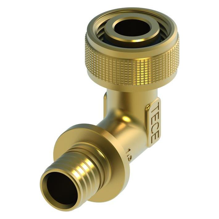 TECE TECEflex Schnelladapter-Winkel 90-Grad, Siliziumbronze, Dim. 16x1/2" (Winkelverbindung) (708631)