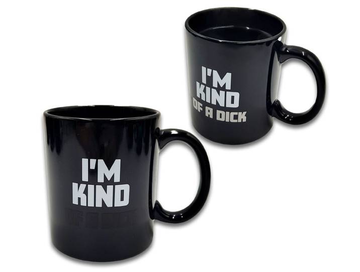 Tasse Kind of a Dick mit Farbwechsel durch Wärme