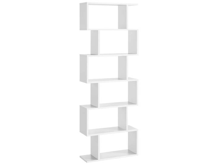 Bibliothèque à 6 niveaux de rangement cloison séparateur blanc