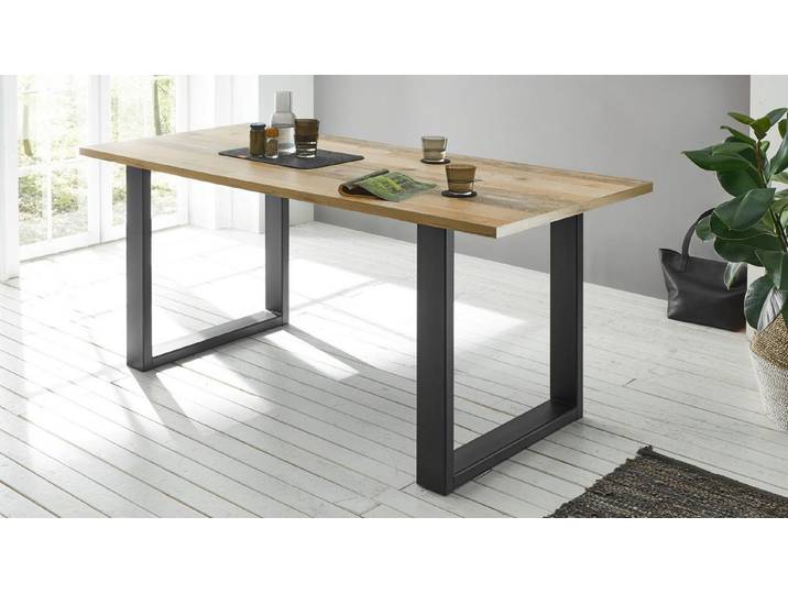 Möbel Akut Esstisch Esstisch Sherwood 03 Old Style hell und anthrazit 180x80 cm