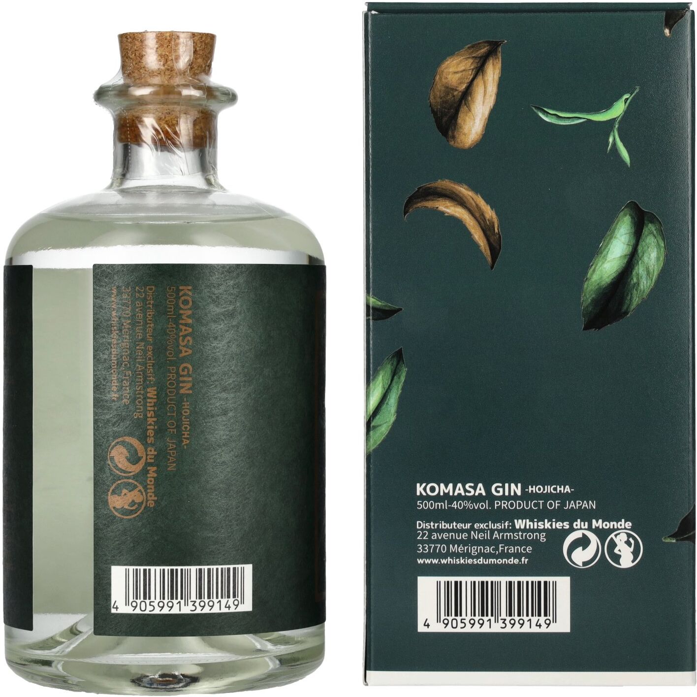 Komasa Gin HOJICHA 40% Vol. 0,5l in Geschenkbox