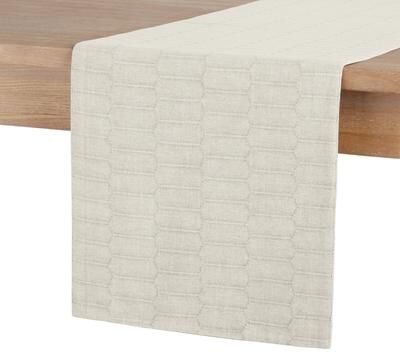 MARTHA STEWART Honeycomb Modern Farmhouse Reversible Table Runner