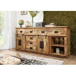 Sideboard Mango 200x45x90 natur lackiert RAILWAY #122