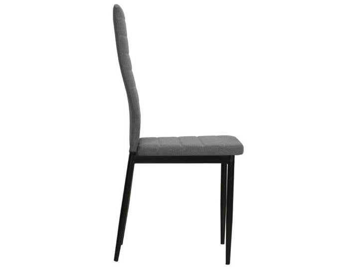 Chaises de cuisine(6 pcs) - Gris - Chaises à manger - 6 places - gris clair tissu 43x44x96 cm F3869