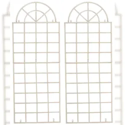 DELUKE Rankgitter GUNNAR 2er Set 70x1x180cm, Metall, Antik-Creme Rankhilfe Kletterpflanzen Gartendekoration