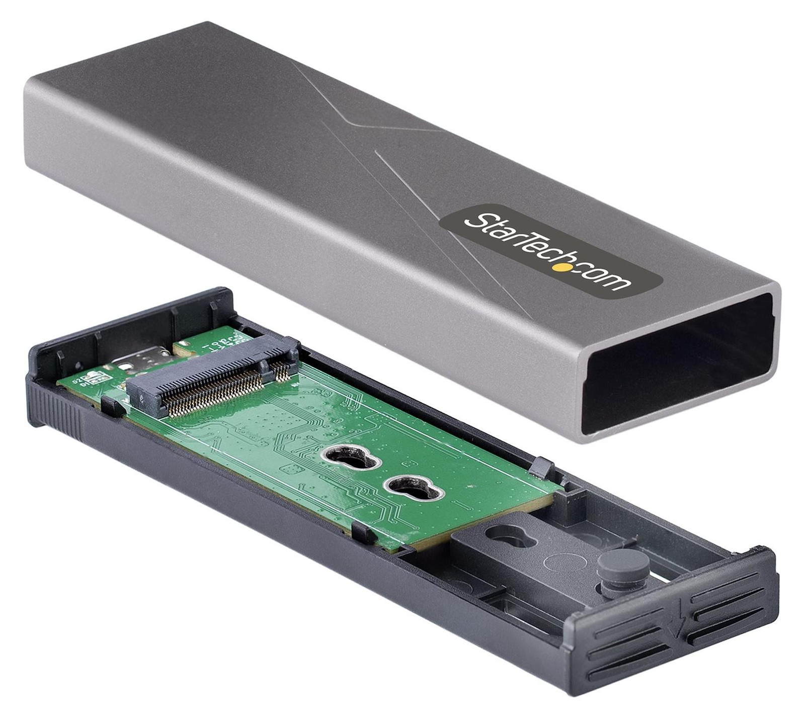 StarTech.com M2-USB-C-NVME-SATA USB-C 10Gbps behuizing voor M.2 NVMe of M.2 SATA SSD - Aluminium behuizing met USB Type-C en USB-A