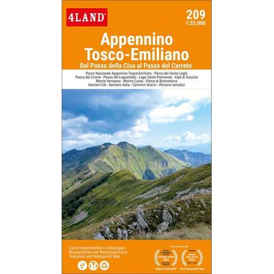 Appennino Tosco-Emiliano. Dal Passo della Cisa al Passo del Cerreto 1:25.000, Karte von , 4LAND