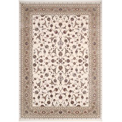 Teppich OCI DIE TEPPICHMARKE "MYSTIC HERITAGE", beige (creme, beige), B:80cm H:7mm L:150cm, Polyacryl, Teppiche, Teppich, florale Muster in 3D-Optik, Bordüre, maschinell gewebt, Wohnzimmer