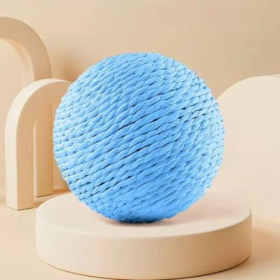 Inspired Living Sisal Cat Scratching Ball Interactive Cat Toy With Sound blue