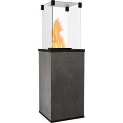 KRATKI Gaskamin PATIO Mini Quarzstein Seta Liquorice Gasheizgerät 4-8,2 kW