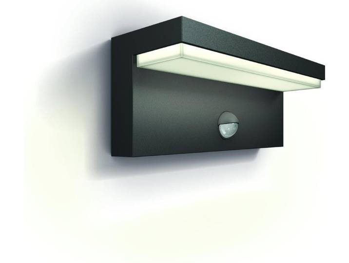 Philips Applique murale Bustan 3\,8 W\, Applique d'extérieur\, Anthracite\, Métal\, IP44\, Terrasse\, Jardin\, I