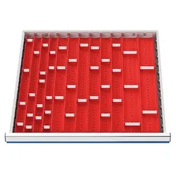 Schubladeneinteilung R 24-24 mit Muldenplatten für Front 50/75mm