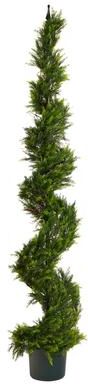 Nearly Natural 6' Cypress Spiral Topiary Artificial Tree