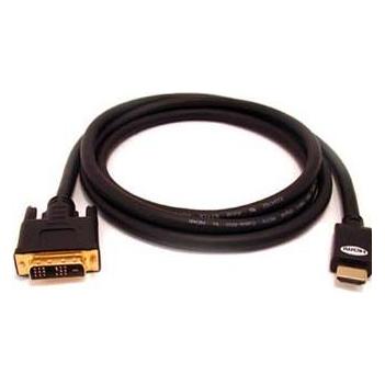 Logo Video-Kabel DVI-Stecker (18+1) - HDMI-Stecker, 3m, goldene Konnektoren, schwarz (3 m) (61119047)