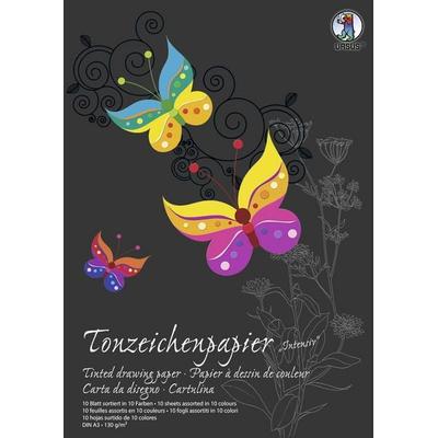 URSUS Tonzeichenpapier-Block 'Sonderedition - Intensiv' (130 g/m²), DIN A3, 10 Blatt sortiert in 10 Farben