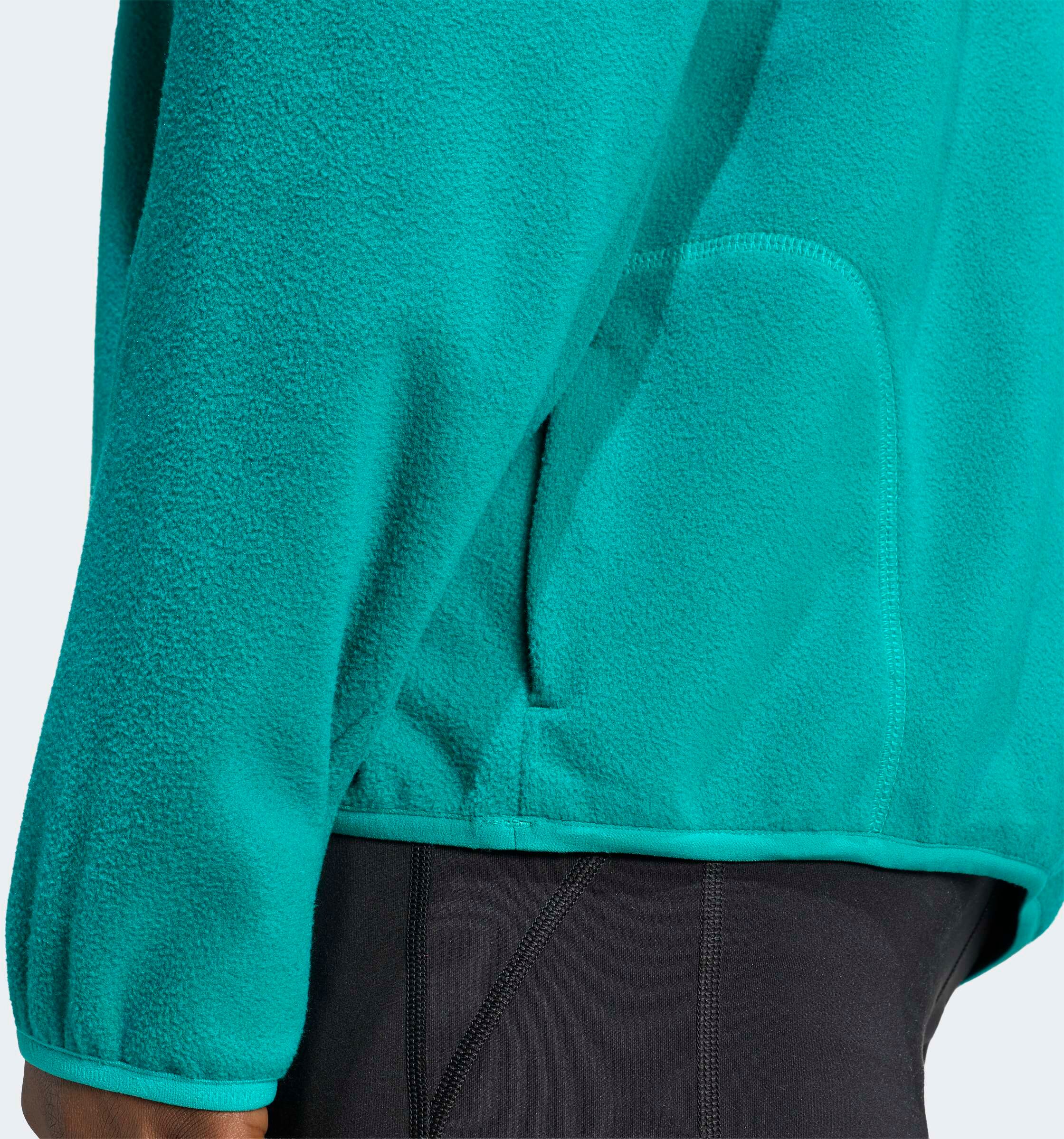 Rollkragenshirt ADIDAS PERFORMANCE "ADI365 RUNNING ESSENTIALS WINTERISED FLEECE HALF-ZIP", Herren, Gr. S, grün (equipment grün), Obermaterial: 100% Polyester, Shirts Rollkragenshirt, mit Reissverschluss, climawarm Technologie, aus Polyester equipment grün