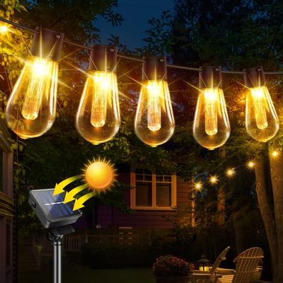 Outdoor Solar Garden Lights Outdoor Solar String Lights, Garland Christmas LED Globe Bulbs, Fairy Lamps For Garden Party Terrace Wedding Camping 6.5m 30led