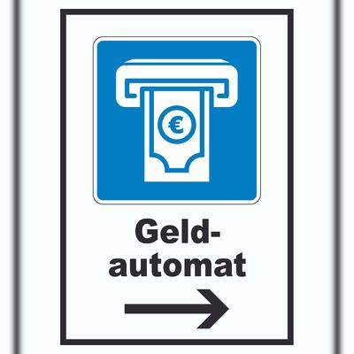 HB-Druck Geldautomat Pfeil rechts A0 (841x1189mm)