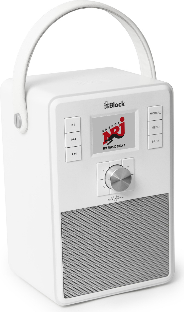 BLOCK eMotion, Tragbar, Digital, DAB+, FM, UKW, 87,5 - 108 MHz, 174,928 - 239,2 MHz, 6 W
