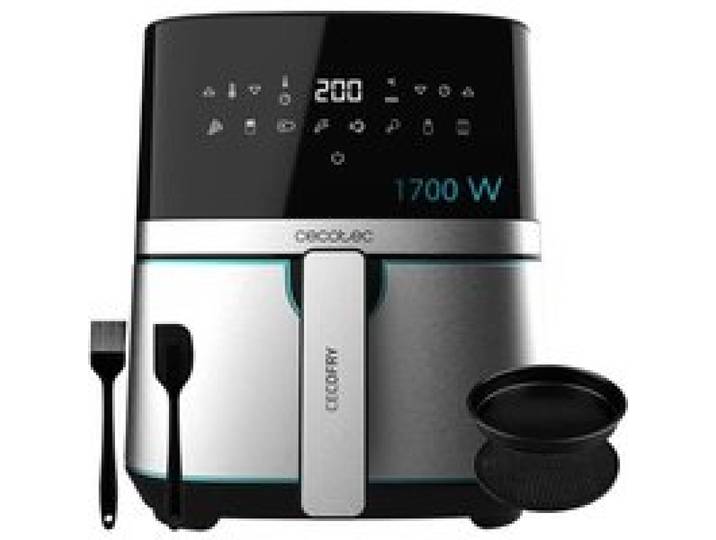 Friteuse sans Huile - CECOTEC - Cecofry Full Inox 5500 Pro - Capacité 5 5L - Accessoires en Silicone - 1700W