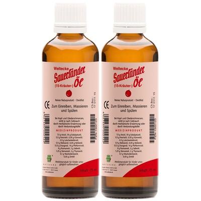 Sauerländer 15 Kräuter Öl 2x 2x75 ml