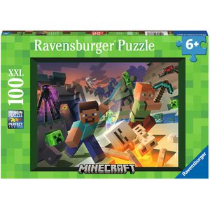 Ravensburger Puzzle 13333, Monster Minecraft, 100 XXL-Teile, ab 6 Jahre