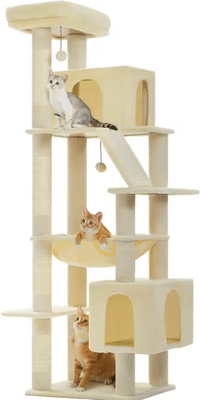 Inspire Curations Majestic Haven Large Cat Tree Tower With Condo Beds & Scratching Posts amt0281bg