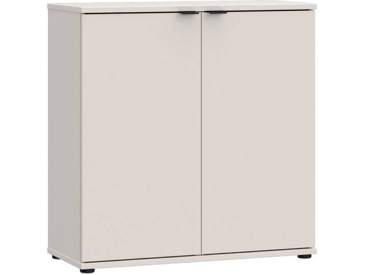 Kommode FORTE Ganymede , beige (kashmir beige), B:80,1cm H:82,3cm T:34,1cm, Holzwerkstoff, Sideboards, Kommode, Kommode, Stauraum, Metallgriffe, 4 Dekore, Breite 80,1cm
