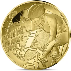1⁄4oz-Goldmünze Tour de France - Etappenkarte