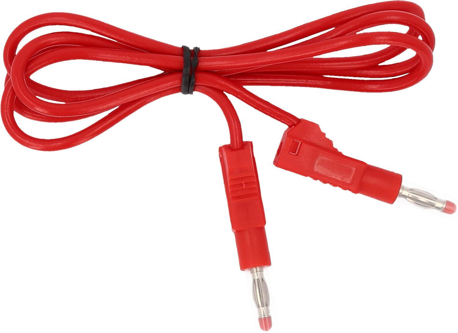 KS Tools Verlengkabel voor meetapparatuur met dubbele stekker en extra aansluiting, 1100 mm, rood