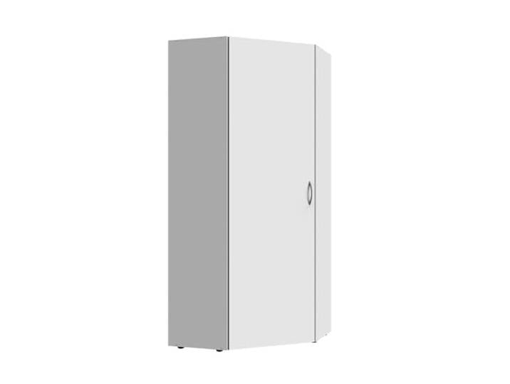 Lomadox Eckschrank mit 5 Böden, weiß, B/H/T ca. 80/185/80 cm