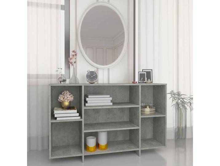 SALE 2025 Meuble bas bahut vaisselier - Buffet - Gris béton - 120x30x75 cm - bois d'ingénierie 29 5 Kg 4657