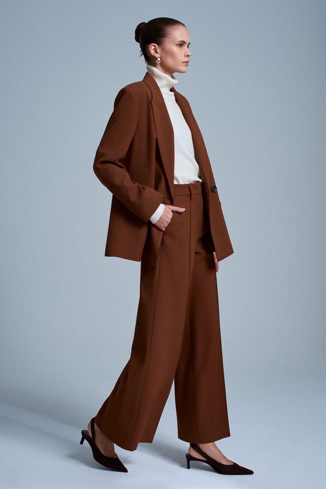 Wijd-Leg Crepe Broek