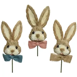 KSD 1 Osterhase 40cm Strohhasen Pflanzenstecker Blumenstecker Osterdeko Dekostecker