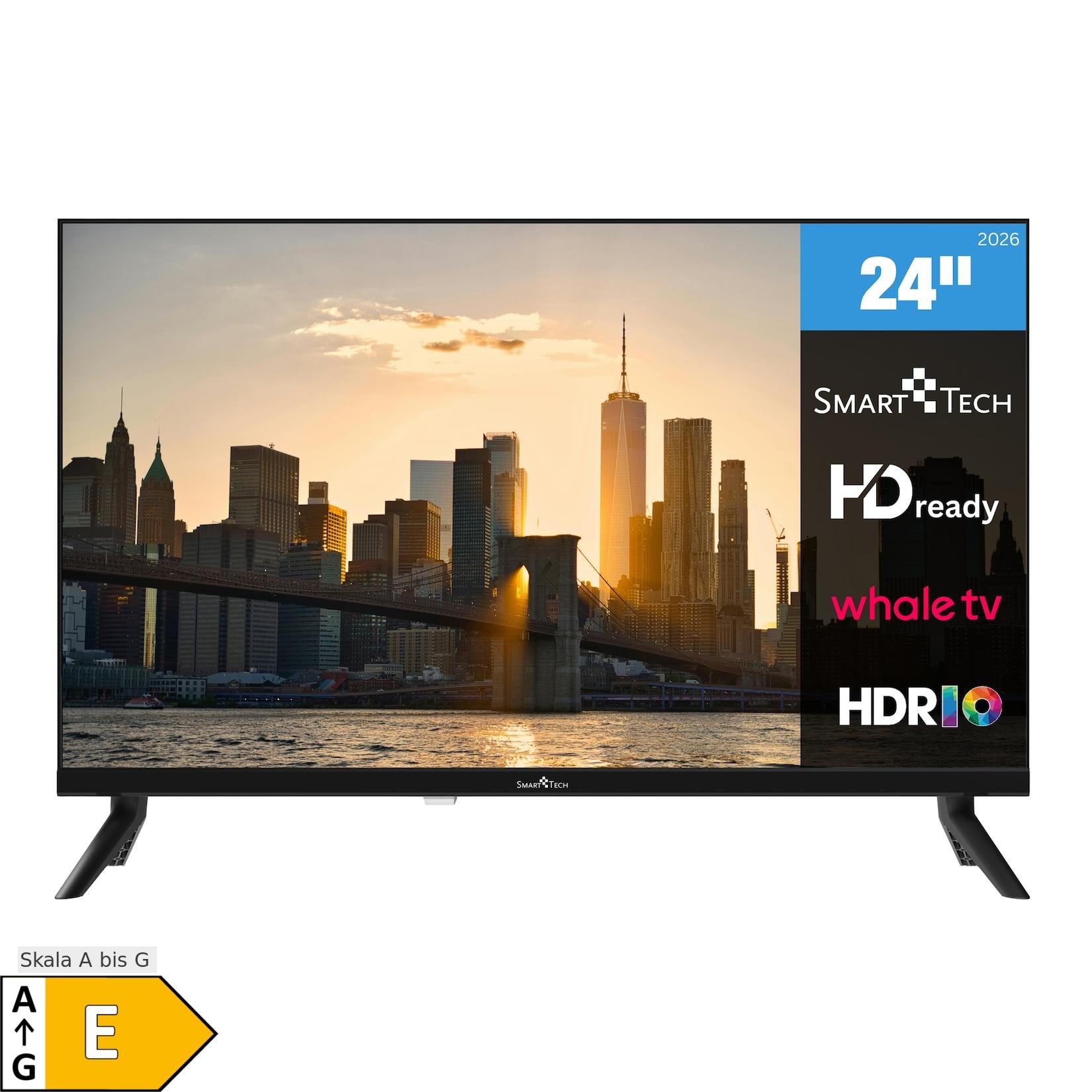 Smart Tech 24HH01V Fernseher 24 Zoll Whale Smart TV - HDR TV mit HD Auflösung, Bluetooth (2026)