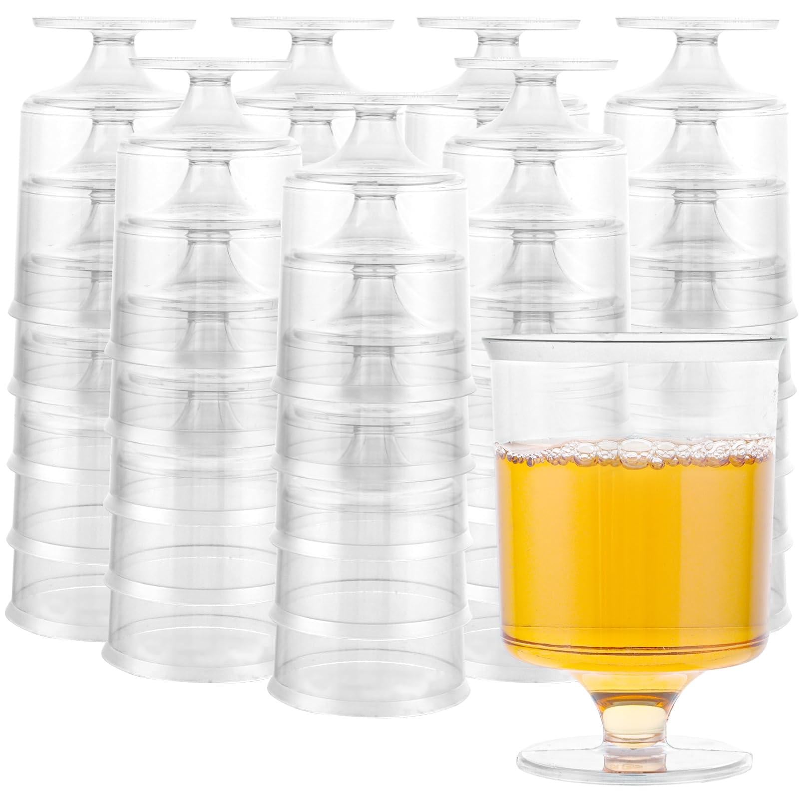 Dripio Set van 65 Breukbestendige Plastic Wijnglazen, 180 ml, Transparant
