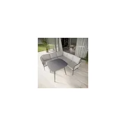 Alexander Rose PAVILION Casual Dining Set, Ecksofa + Tisch 85 x 85cm