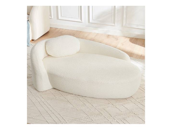 STILVORA Chaiselongue Einzelsofa Sofa mit Kissen, Relaxsofa, Schaumstofffüllung, formstabil, abgerundete Form, für Wohnzimmer, Schlafzimmer, Arbeitszimmer