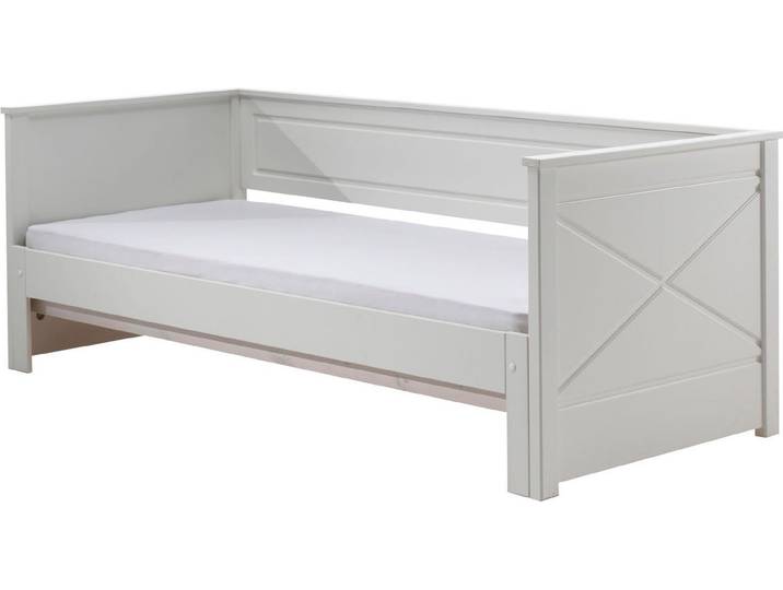 Vipack Bett Vipack Pino (Made in Europe), Kojenbett LF 90x200 cm, ausziehen auf 180x200 cm, Ausf. Weiß lackiert