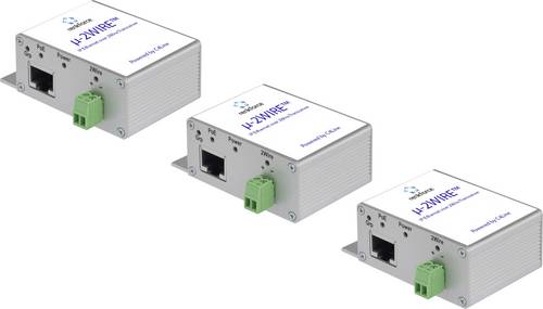 Renkforce RF-3684876 Netzwerkverlängerung 2-Draht Reichweite (max.): 300m 3 St. 200MBit/s mit PoE-Funktion