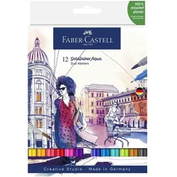 Faber-Castell Aquarellmarker »Goldfaber Aqua Dual« 12 Stück türkis