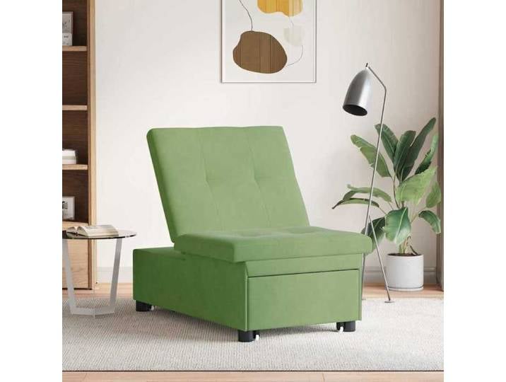 Vert SOFA Convertible - PHSH - Canapé-lit - Vert clair 194x67x82 cm Velours C989