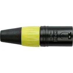 DAP XLR 3P Connector - male - black housing Gelbe Kappe