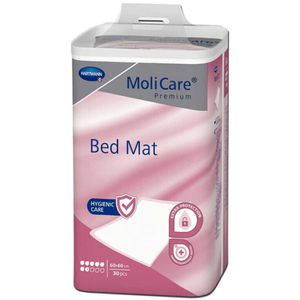 MoliCare Inkontinenzunterlagen Premium Bed Mat, Einweg, 60 x 60 cm, Aufnahme ca. 979 ml, wasserfest, 30 Stück