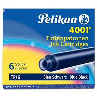 Pelikan Tintenpatronen für Füller blau-schwarz, 6 St.